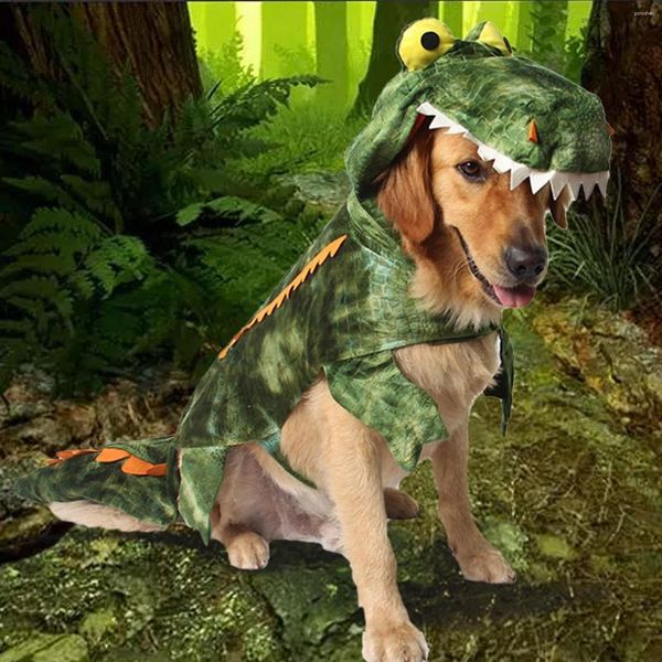 Abbigliamento per cani Felpe con cappuccio per cani da cucciolo Costume da coccodrillo Abbigliamento Cosplay Animale da cartone animato Festa di Halloween per vestiti per la decorazione di animali domestici G2