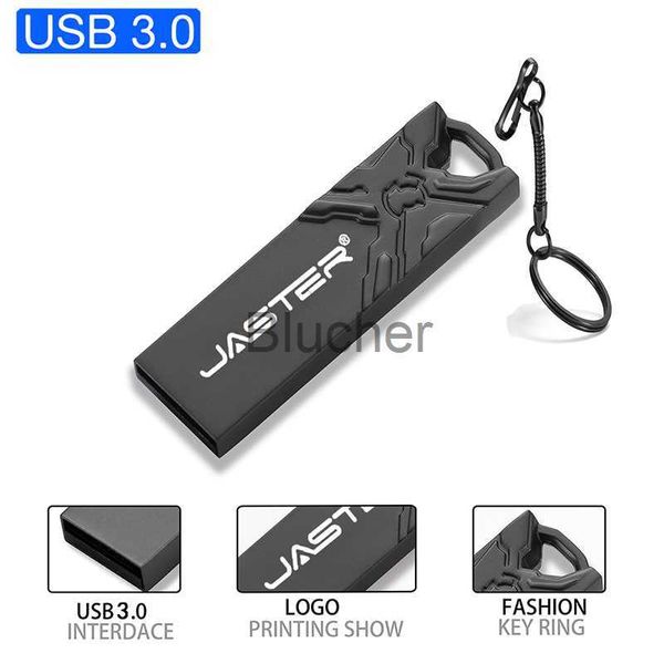 Cartões de memória USB Stick Cartões de memória USB Stick Novo Free USB Flash Drive 30 High Speed 64GB Black Metal Memory Stick 32GB Pen Drives 16GB U Disk Photography Gift Keychain x