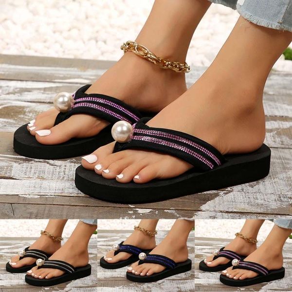 Hausschuhe für Damen, Strandsandalen, hohl, lässig, flache Schuhe, Retro, Yoga-Matte, Flip-Flops, Fußgewölbeunterstützung, Damen-Tanga