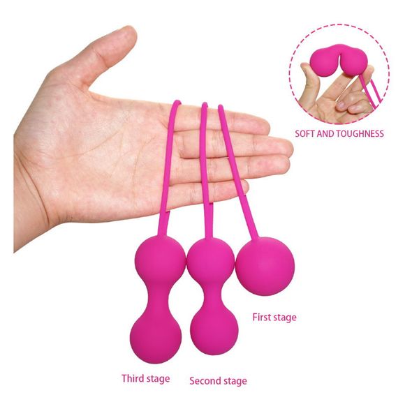 Vibratori Sfera in silicone di sicurezza Esercitatore di Kegel Allenatore muscolare del pavimento pelvico Perinee stringere Giocattolo del sesso Geisha della vagina femminile 230719