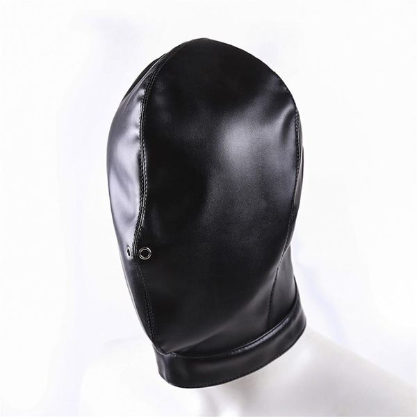 Strict Fur Leather Hood BDSM Bondage Head Harness Mask Para Gay Men Women Erotic Adult Game Premium Locking Slave Capuz 210722240m