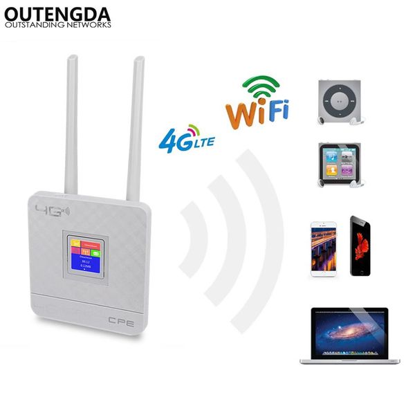 Разблокирован 150 Мбит / с беспроводной маршрутизатор 4G LTE WiFi с SIM -картой SLOTRJ45 Двойные внешние антенны для Home175N