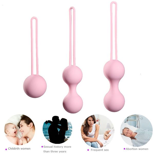 Vibradores de silicone bola Kegel equipamento de aperto de segurança Ben Wa massageador vaginal feminino brinquedo sexual adulto 230719