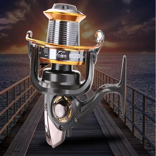 LJ3000-9000 12 1BB Heavy Fishing Reels Big Spinning Reels L R Hand Exchange 5 21 Reels Gapless rolamento All Metal Reel High qu256t