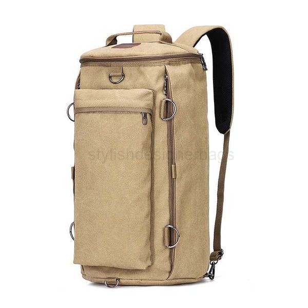 Mochila estilo novo grande capacidade mochila homem viagem duffle mochila ao ar livre masculino bagagem lona balde sacos de ombro homens mochila de acampamento elegantedesignerbags