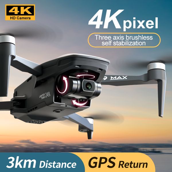 Novo I9 MAX 240g GPS Drone 4K Professional Dual HD Camera 3-Axis Gimbal Optical Flow RC Quadcopter 26min Flight 3KM VS Faith MINI