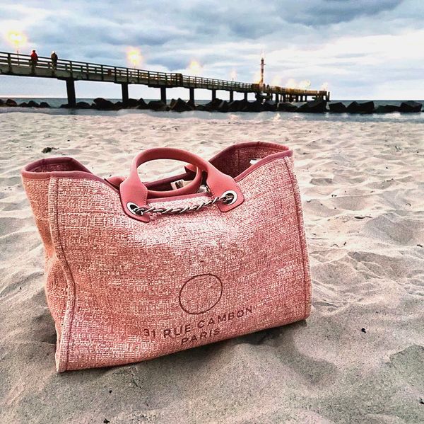 Classic pochette deauville tote denim bolsas de praia femininas masculinas de luxo bolsa de grife carteira bolsas de fim de semana bolsa de mão de lona bolsa de ombro crossbody bolsa de viagem bolsa de náilon