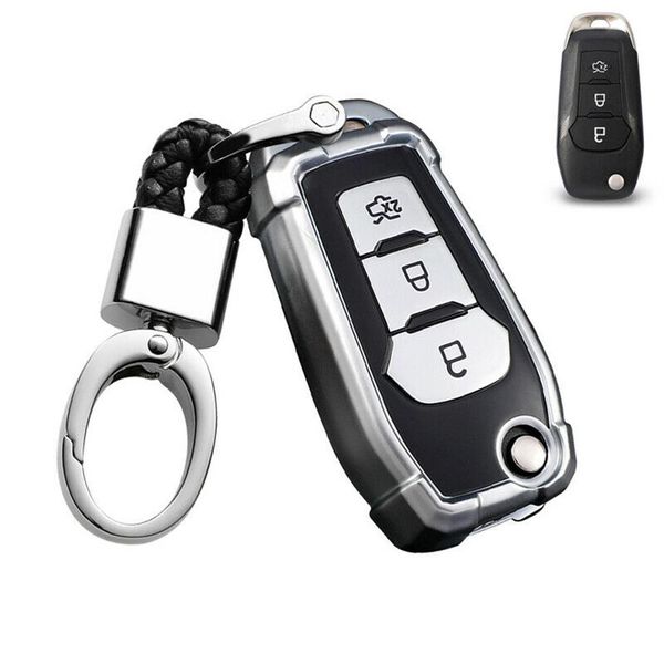 Flip Key Case Cover FOB Holder Protector für Ford F-150 Ranger Remote KeysLess270D