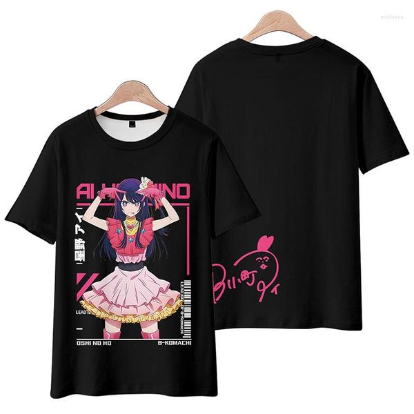 Magliette da uomo Fashion Anime T-shirt di OSHI NO KO Hoshino Ai Arima Kanae e B Komachi Tee a manica corta