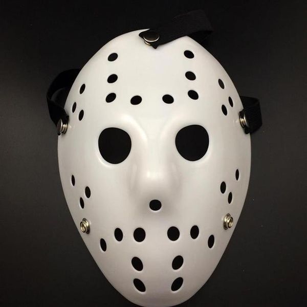 White Porous Men Mask Jason Voorhees Freddy Horror Movie Hockey Maschere spaventose per le donne in maschera Costumi in maschera298L