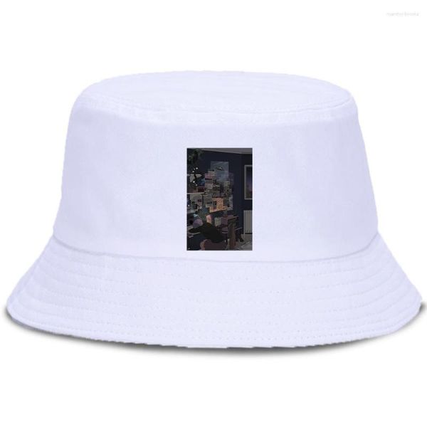 Berretti Teorico della cospirazione Cappello Donna Outdoor Pieghevole Panama Cappelli da pescatore Unisex Parasole Secchiello Casual Cappellino da spiaggia Harajuku