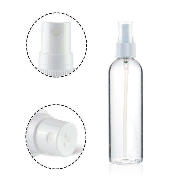 Garrafa de plástico de névoa portátil 120 ML PET spray frasco para desinfecção, 120 ML Perfume Make Up Container Sdrrf