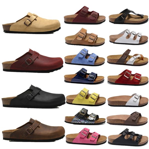 Sandallar tasarımcısı Birks Boston Clogs Arizona Gizeh Erkek ve Kadınlar Yaz Sonbahar Kış İzleyicileri Deri Deri Terlik Açık İçeri Kapalı Toka Moda Trendi