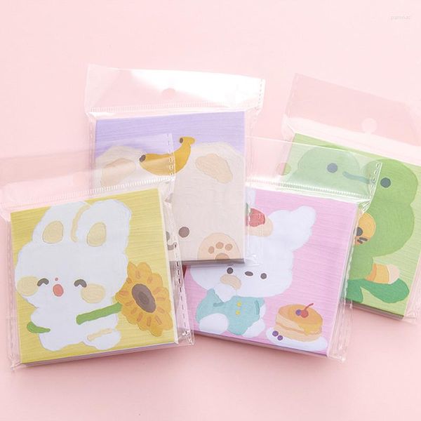 80 fogli Kawaii note appiccicose pittura a olio coreana blocco note quaderno per schizzi segnalibro carino materiali per diario accessori per ufficio