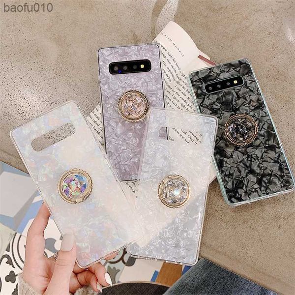 Luxus IMD Conch Shell Telefon Fall Für Samsung Zubehör Handy S10 Pro Lite Telefon Zurück Abdeckung Galaxy s8plus für frauen S9 + L230619