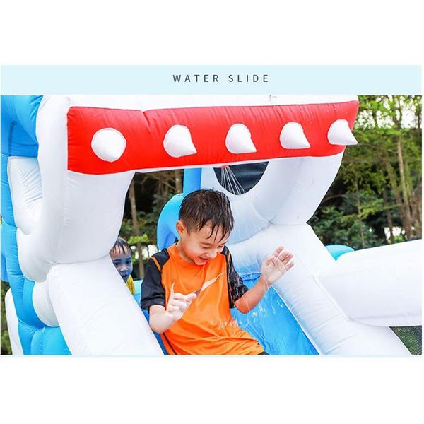 Shark Park aufblasbare Wasserparks Bouncer Garden Supplie Combo Jumper Bounce House Bouncey Slide Lustige Haie hüpfen mit Ball P292s