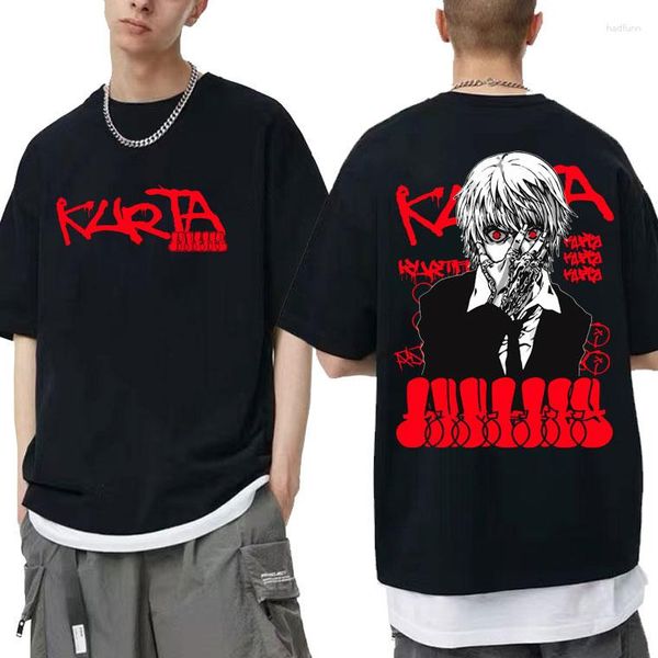 Erkek Tişörtleri Anime X Kurapika Baskılı T-Shirt Kısa Kollu Erkekler Manga Gündelik O-Collar Büyük Boy Tişört Erkek Vintage Tees Kadın