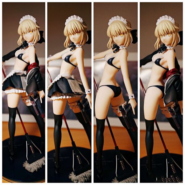 Anime Manga Anime Japonês Fate/Grand Order Anime Figure Maid Saber Ver Pvc Action Figurine Collection Model doll