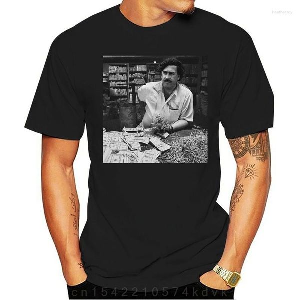 Camisetas masculinas Pablo Escobar Tee 2023 Fashion Shirt Masculina Alta Qualidade Tops Hipster Tees Custom