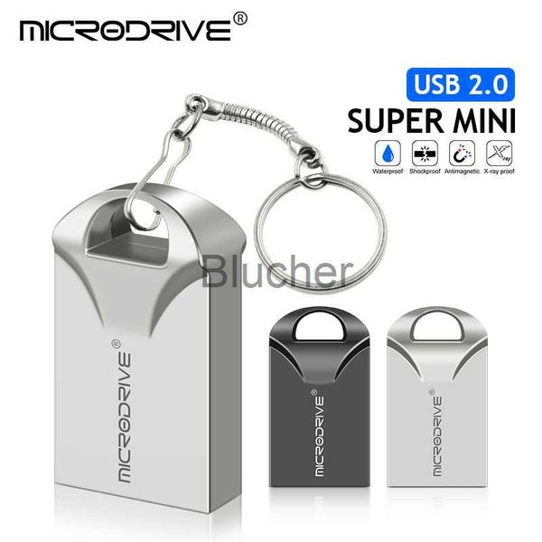 Schede di memoria Chiavetta USB New Super Mini Metal Usb Flash 128GB Drive Pen Drive 32GB Memory Stick ad alta velocità Disco U 64G Pendrive 20 Memoria Usb x0720