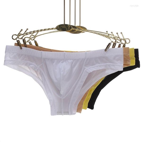 Cuecas Masculinas Sexy Transparente Cintura Baixa Salto Respirável Cuecas Calcinha Tanga Macia Confortável de Alta Qualidade