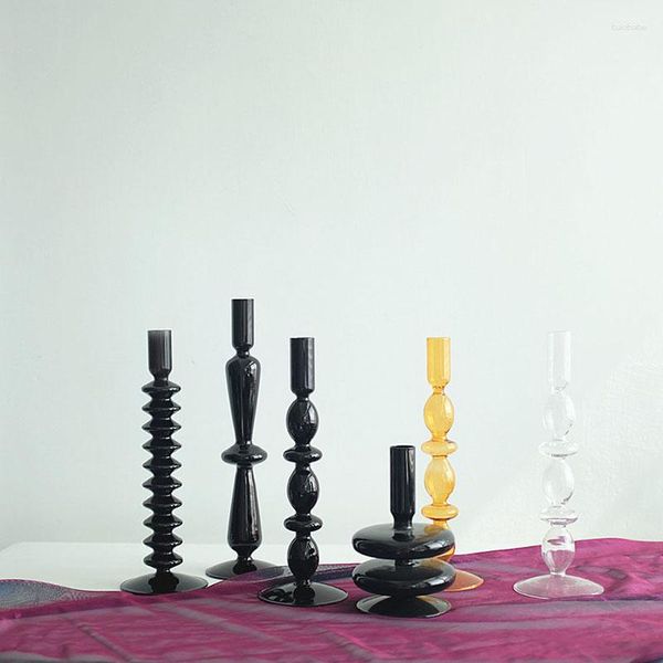 Kerzenhalter, Glashalter für Heimdekoration, rustikal, niedlich, dekorativ, kleine Blumenvase, Terrarium