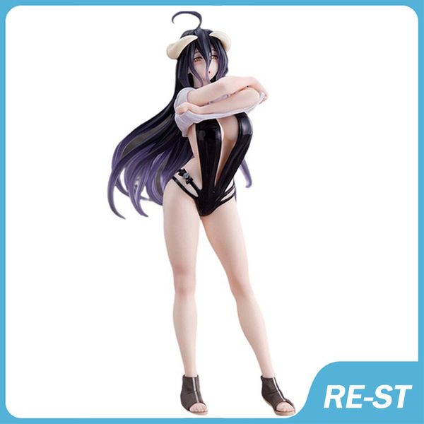 Anime Manga Japanese Anime Figures Hot Overlord Succubus Albedo T-shirt Swimsuit Ver. Figura de ação de pvc brinquedos colecionáveis boneca de decoração