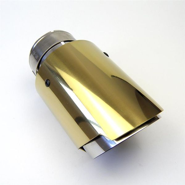 GTPARTS Car Universal TAIL PIPE Tipo Dourado Aço Inoxidável Extremidade Escape Silenciador para Mercedes Benz BMW Audi VW Golf Toyota Hond179P