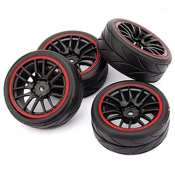 4pcs 12-миллиметровые колесные диски руля резиновые шины для RC 1 10 On-Road Touring Drift Car R1291E