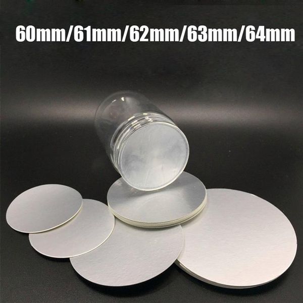 200 pz 60mm 61mm 62mm 63mm 64mm Foglio di Alluminio Sigillo per Bottiglia di Plastica Induzione Elettrica Alumunim Foil Pads per PET PE PP HDPE Gla212P