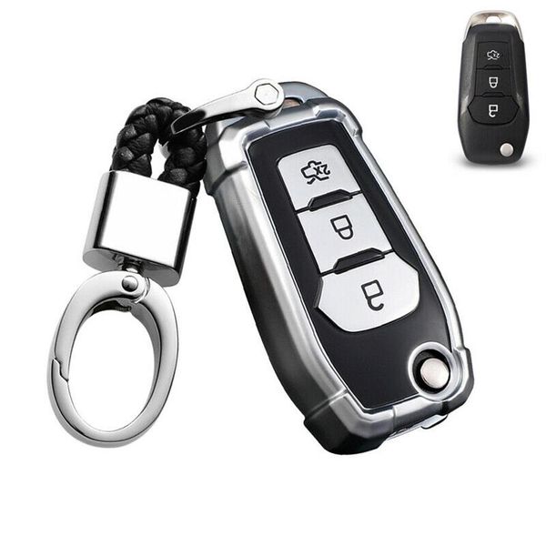 Porta-chave flip capa protetora porta-chaves para Ford F-150 Ranger remoto Keyless257b