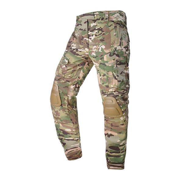 Pantaloni tattici Pantaloni cargo Uniforme militare Allenamento Pantaloni mimetici da caccia Vestiti da paintball con cuscinetti Multi-tasca X06262415