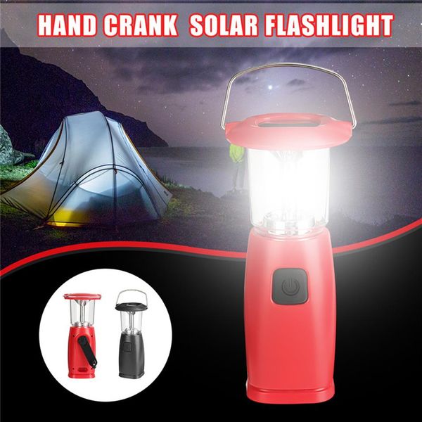 Wiederaufladbare Handkurbel-Solar-Dynamo-LED-Taschenlampe, 6 LED-Notfall-Camping-Reiselampen mit hoher Helligkeit, Lichter Lanterns213A