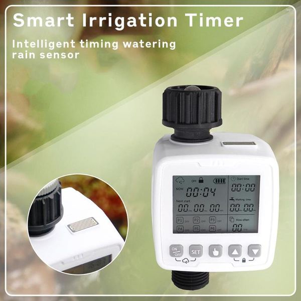 Equipamentos de rega Sensor de chuva Controlador Dispositivo de sistema 6 Programas separados Temporizador de irrigação digital para gramado de jardim automático