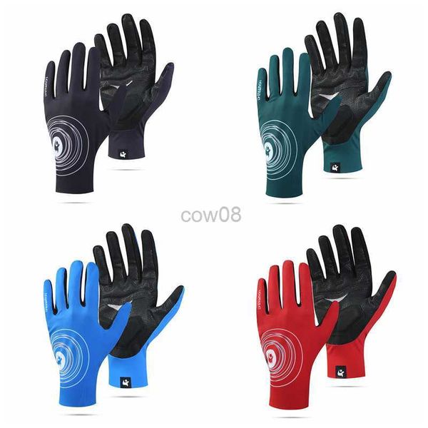 Luvas de ciclismo masculino verão dedo inteiro luvas de ciclismo luvas respiráveis primavera antiderrapante caminhadas caça mulheres fitness bicicleta luvas de pesca HKD230720