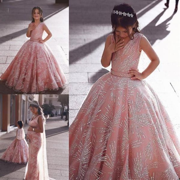 Schöne Blumenmädchenkleider im Dubai-Stil für Tochter, Kleinkind, hübsches Kinderfestzug, formelles Erstkommunionkleid für Country Garden C2780