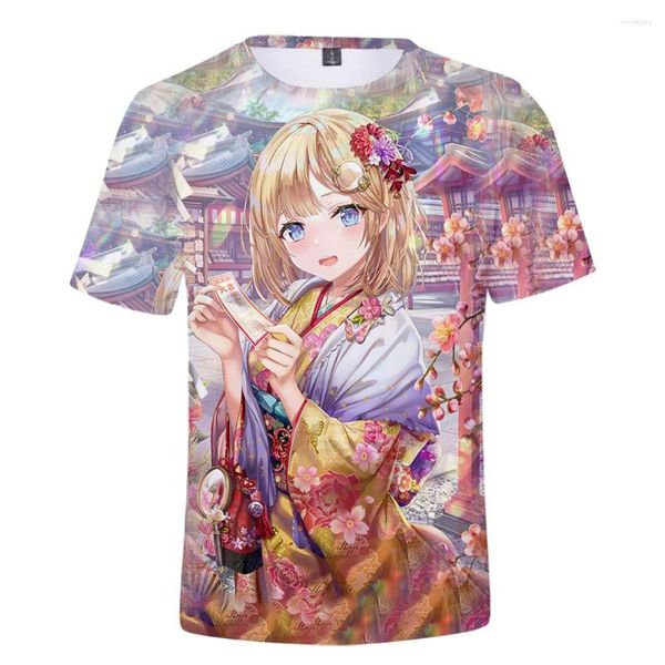 T-shirt da uomo 2023 HOLOLIVE VTuber Watson Amelia Stampa 3D Primavera Estate Preppy T-shirt da uomo / donna Streetwear Abbigliamento da strada in stile Kawaii