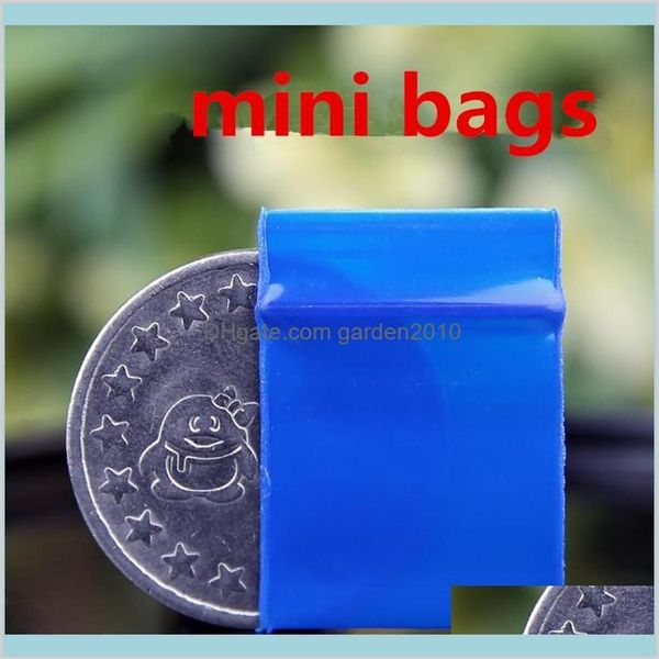 Sacchetti di imballaggio Blu Mini Miniatura Zip Lock Grip Imballaggio di plastica Imballaggio Cibo Caramelle Fagioli Gioielli2017