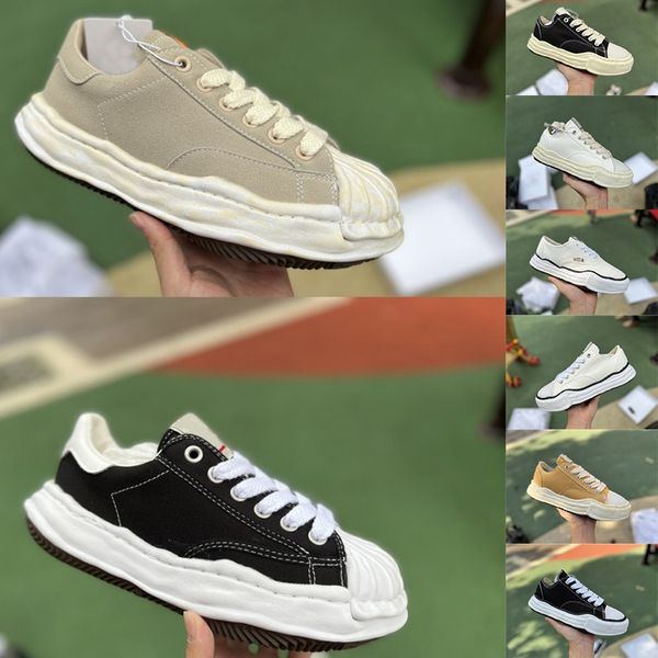 2023 Maison Mihara Yasuhiro Sapatos de grife Biqueira MMY Blakey OG Solado Lona Sapatos baixos MiharaYasuhiro Luxo Casual Esporte Feminino Masculino Feminino Tênis 36-44