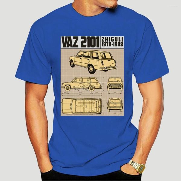 Erkek Tişörtleri Kawaii Erkekler T-Shirt Vaz 2101 Zhiguli Lada Araba Tshirt Kadın Gömlek 5773X