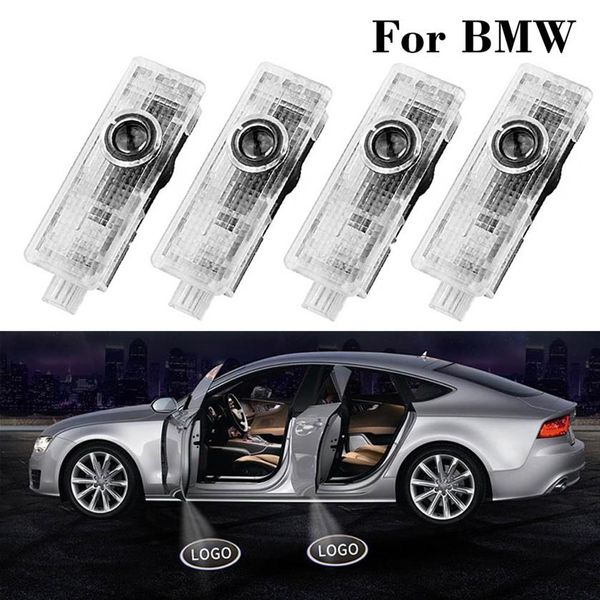 4 pcs led luz de boas-vindas logotipo do carro fantasma porta lâmpada laser projetor luces para bmw x5 e70 e60 e90 f10 f20 x1 x3 e92 e87 3 5 7 series250b