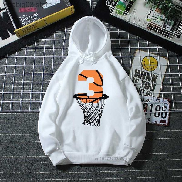 Hoodies Sweatshirts Jungen 1-10 Basketball Geburtstag Zahlen Hoodie Kinder Basketball Spieler schießen ins Netz Print Sweatshirt Kid Casual Tops T230720