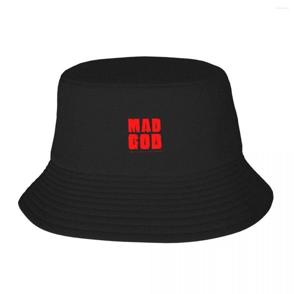 Boinas Logotipo MadGod em icônico chapéu de caçamba vermelho Bonés de pesca com proteção UV Solar Feminino Saída de praia Masculino