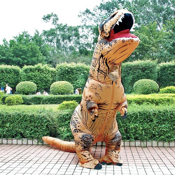 Costume gonfiabile per adulti Costumi di dinosauro T REX Blow Up Party Fancy Dress Costume cosplay mascotte per uomo Donna Kid Dino Cartoon2398