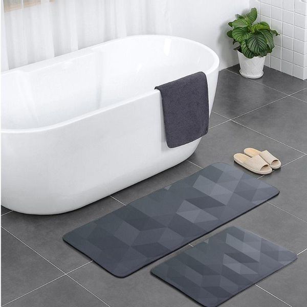 Tapetes cinza design bonito tapete campista banheiro entrada capacho banho tapetes de chão interno absorvente antiderrapante tapete de cozinha