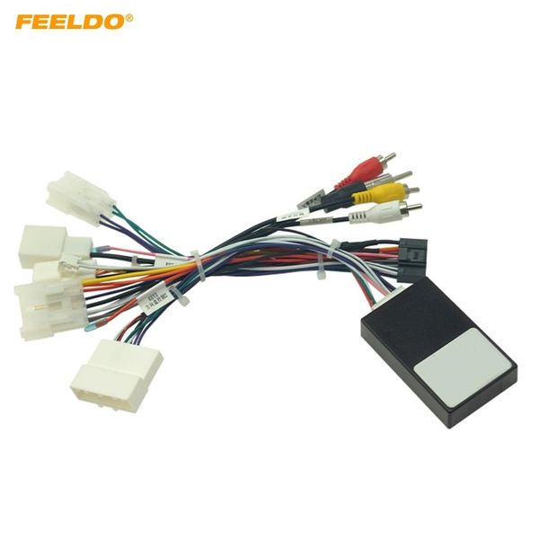 FEELDO Car Audio Stereo 16PIN Android Adaptateur de câble de faisceau de câblage d'alimentation avec Canbus pour Subaru XV Crosstrek2017 Forester17-19175j