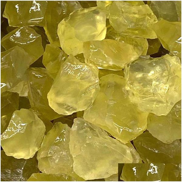 Pedras preciosas soltas Irregar Natural Yellow Crystal Stone Lucky For Handmade Pingente Colares Yoga Energia Jóias Fazendo Home Garden Dec Dhwlz