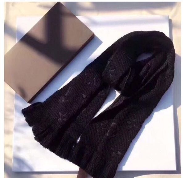 Роскошные шерстяные шарф -шарф -пашмина для женщин Мужчины дизайнерские зимние теплые шарфы.