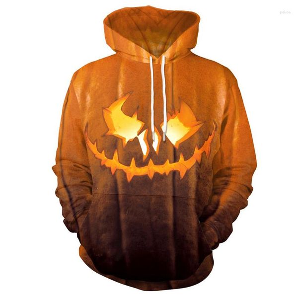 Moletons femininos para Halloween, roupas masculinas, roupas de outono, manga comprida, capuz, abóbora, fantasma, moletom com bolso, roupas de rua