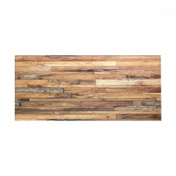 Alfombrillas de baño para puerta de pasillo, balcón, alfombra larga, duradera, para sala de estar, suelo de entrada, alfombra absorbente, patrón de madera, regalo para cabecera, baño, Ant268r